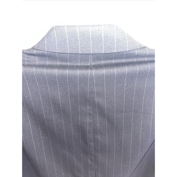 Chaps Suit Jacket Men’s Size 40R Black Pinstripe Three Button Wool Formal - Picture 9 of 13
